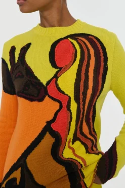 Daneth Knit Sweater in Earth Multi Cashmere