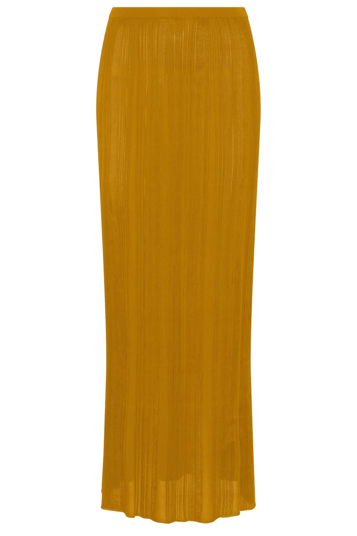 Daniella Knit Maxi Skirt in Golden Birch Silk