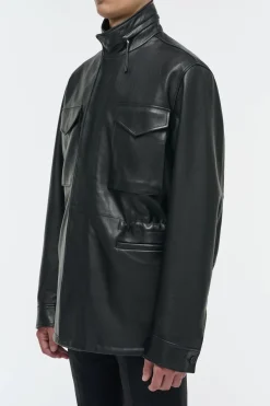 Darwin M65 Jacket in Black Nappa Leather M