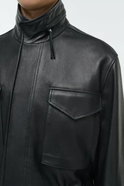 Darwin M65 Jacket in Black Nappa Leather M