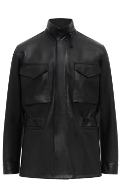 Darwin M65 Jacket in Black Nappa Leather M