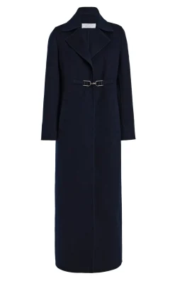 Dee Coat in Dark Navy Double-face Cashmere