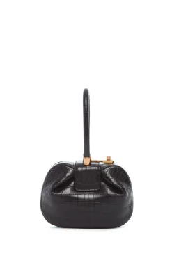 Demi Bag in Black Crocodile Leather