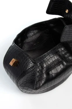 Demi Bag in Black Crocodile Leather
