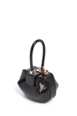 Demi Bag in Black Snakeskin