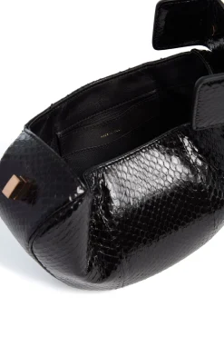 Demi Bag in Black Snakeskin