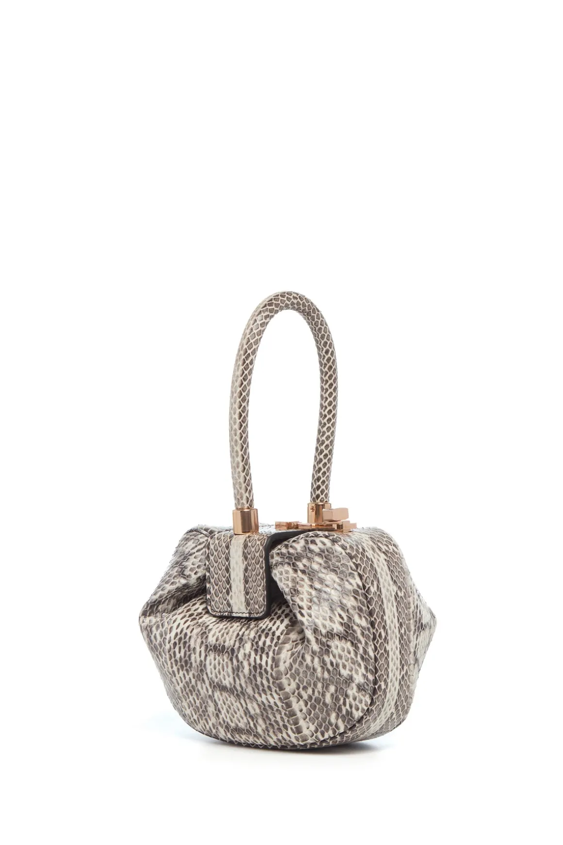Demi Bag in Black & White Snakeskin