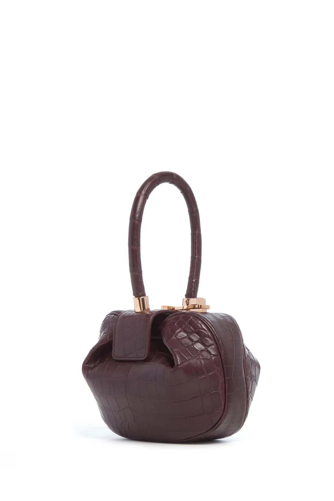 Demi Bag in Bordeaux Crocodile Leather