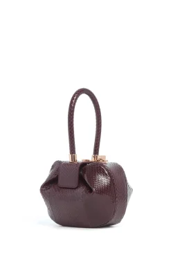 Demi Bag in Bordeaux Snakeskin