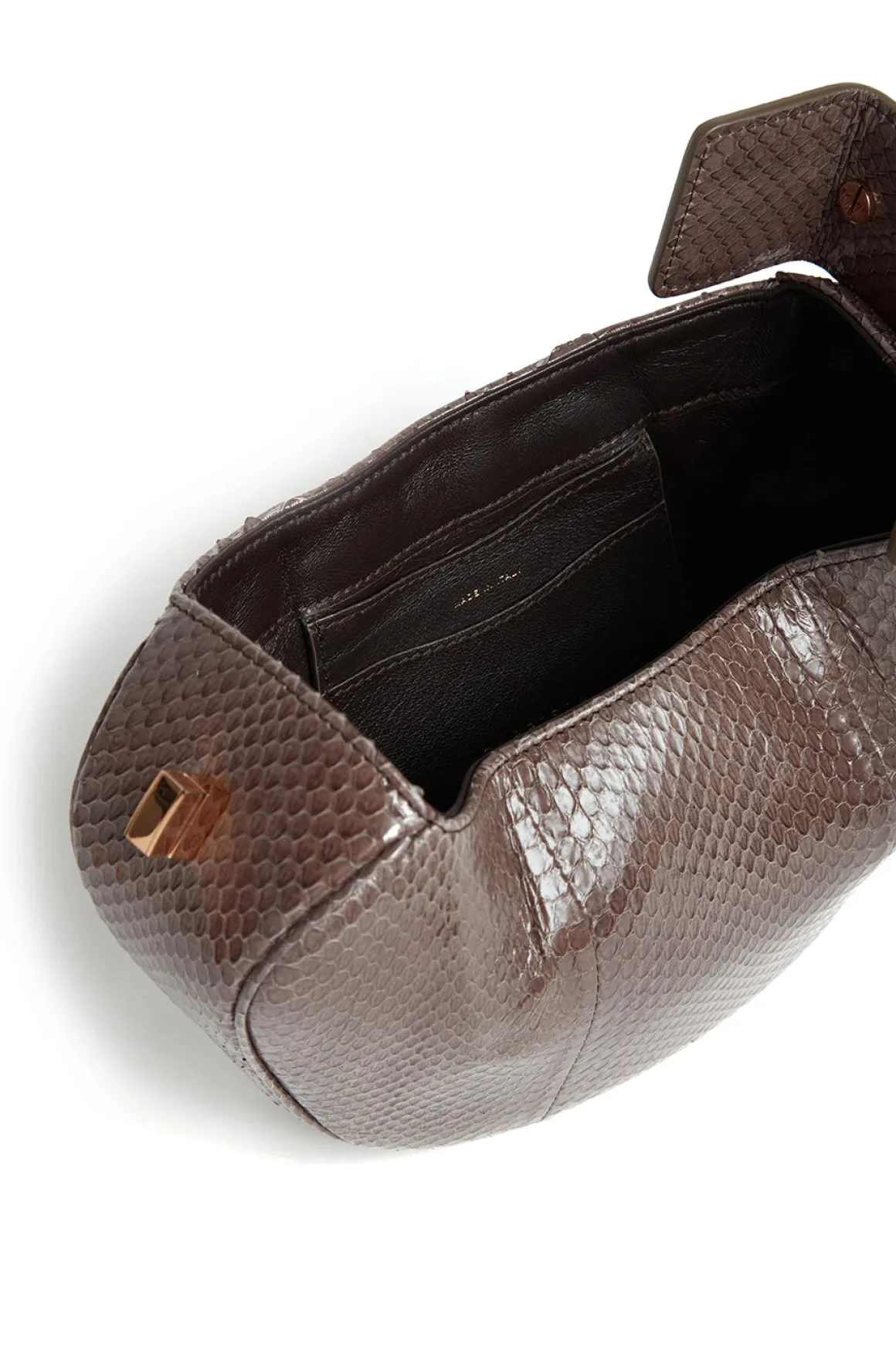 Demi Bag in Charcoal Snakeskin