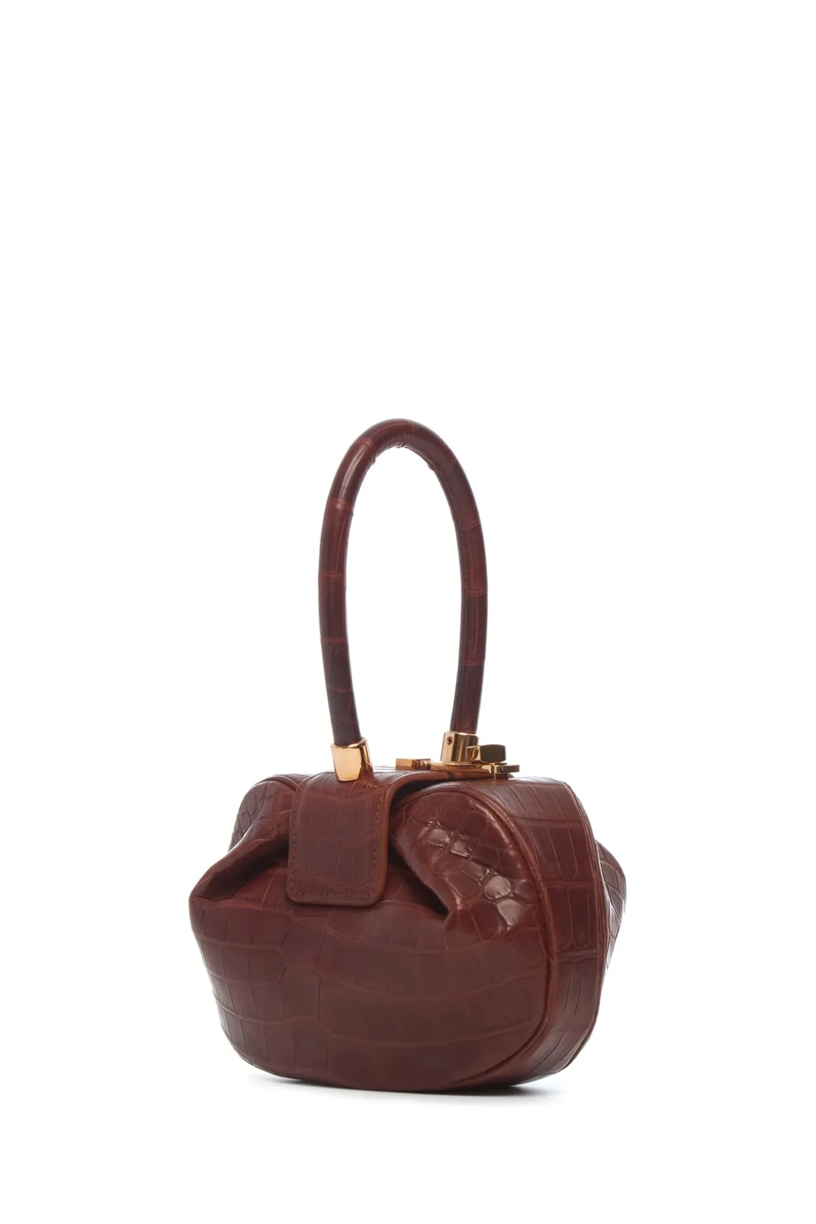 Demi Bag in Cognac Crocodile Leather