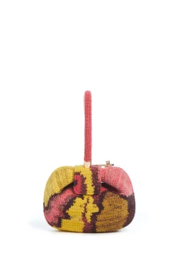Demi Bag in Earth Multi Crochet Cashmere