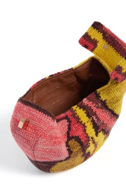 Demi Bag in Earth Multi Crochet Cashmere
