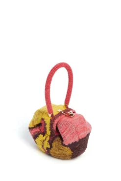 Demi Bag in Earth Multi Crochet Cashmere