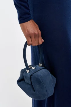 Demi Bag in Electric Navy Suede Corduroy