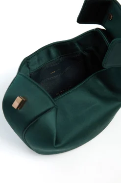 Demi Bag in Emerald Satin