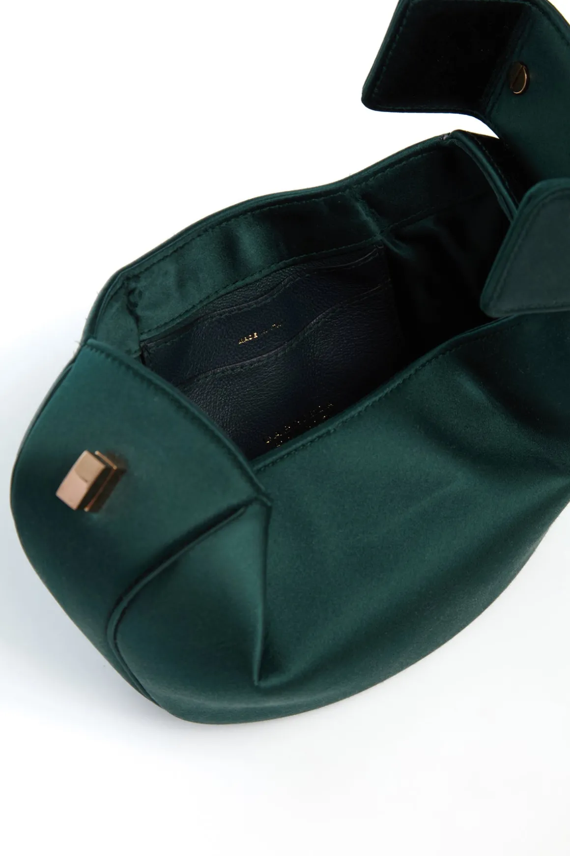 Demi Bag in Emerald Satin