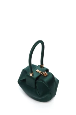 Demi Bag in Emerald Satin