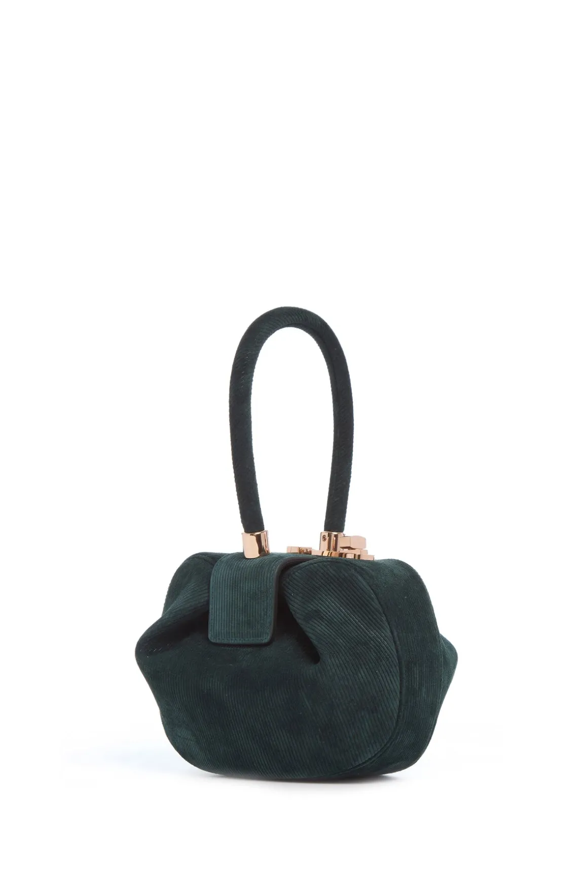Demi Bag in English Green Suede Corduroy