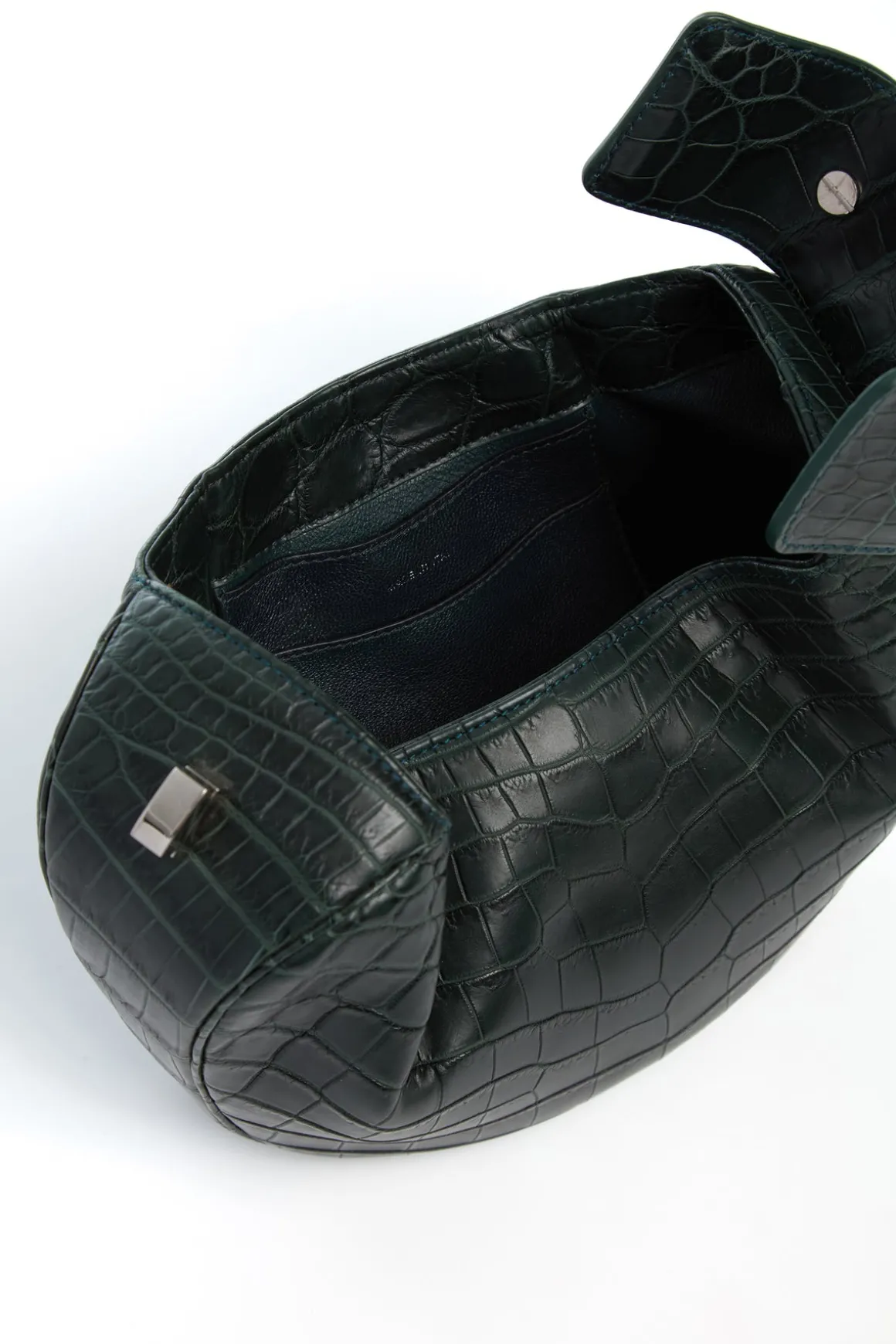Demi Bag in Green Crocodile Leather