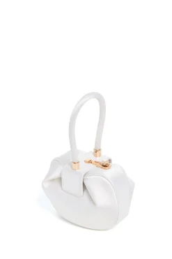 Demi Bag in Ivory Satin