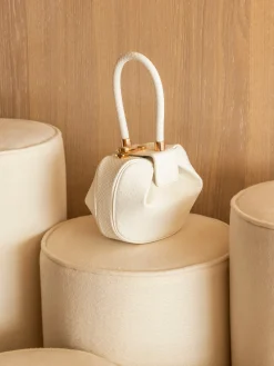 Demi Bag in Ivory Snakeskin