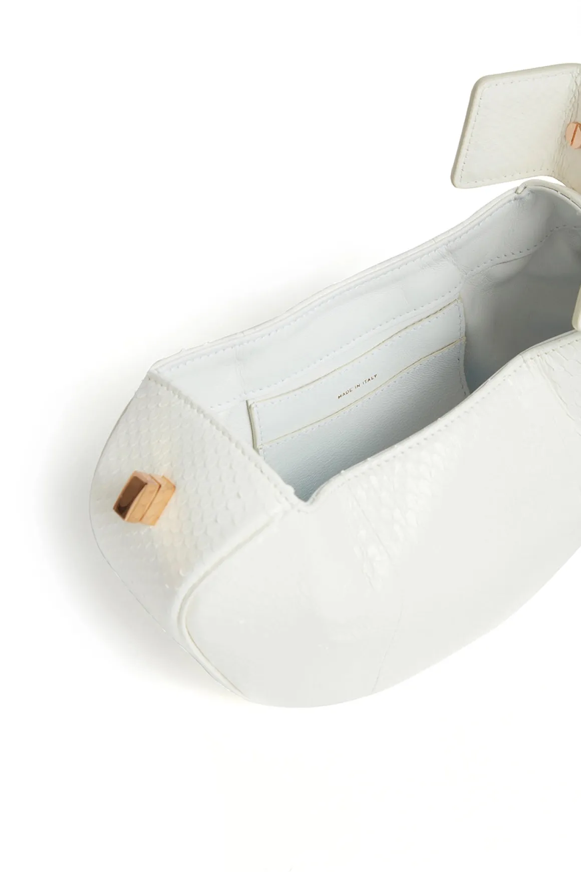 Demi Bag in Ivory Snakeskin