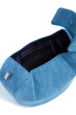 Demi Bag in Light Blue Recycled Cotton Linen Denim