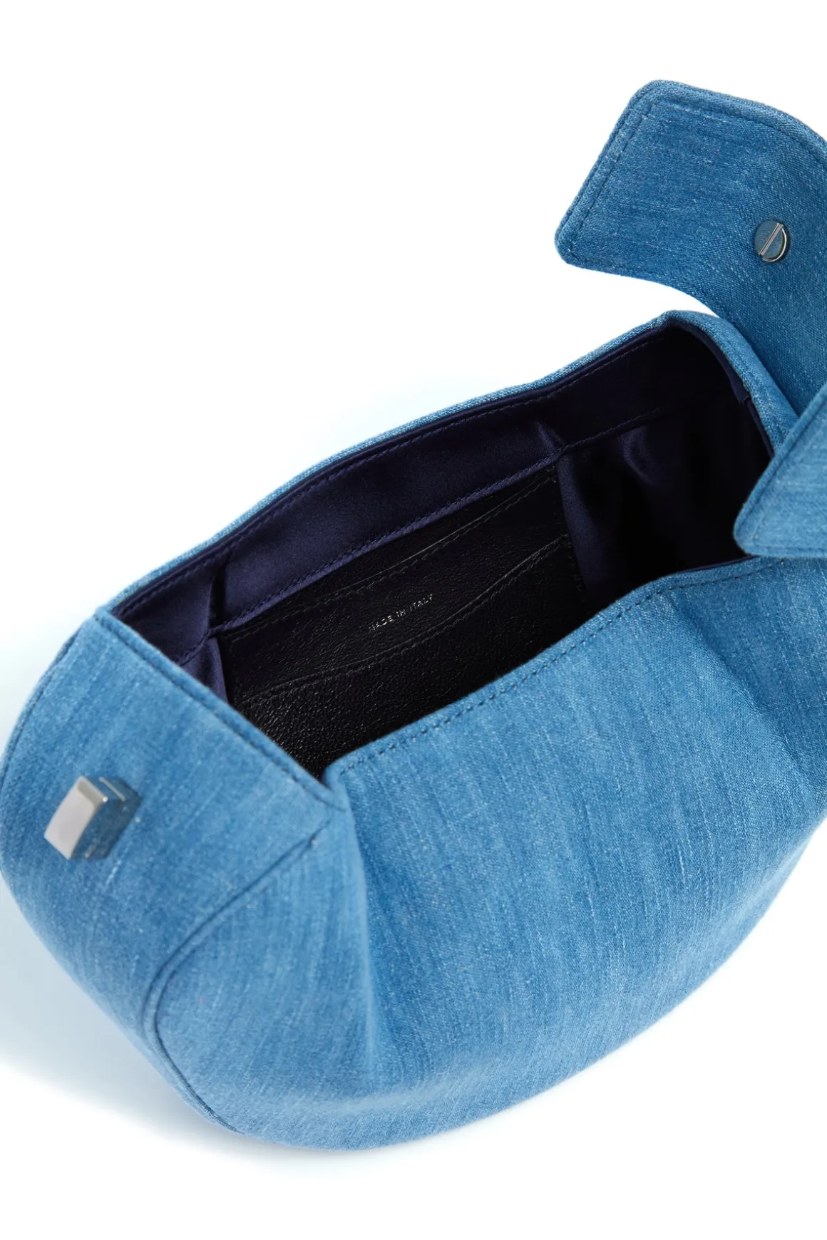 Demi Bag in Light Blue Recycled Cotton Linen Denim