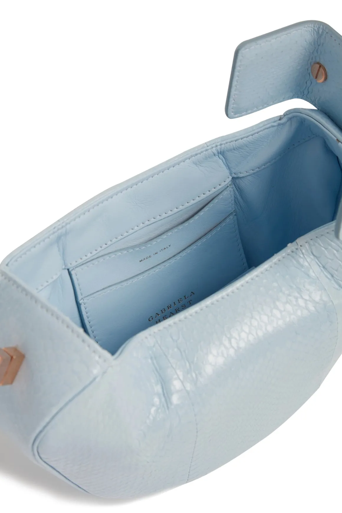 Demi Bag in Light Blue Snakeskin