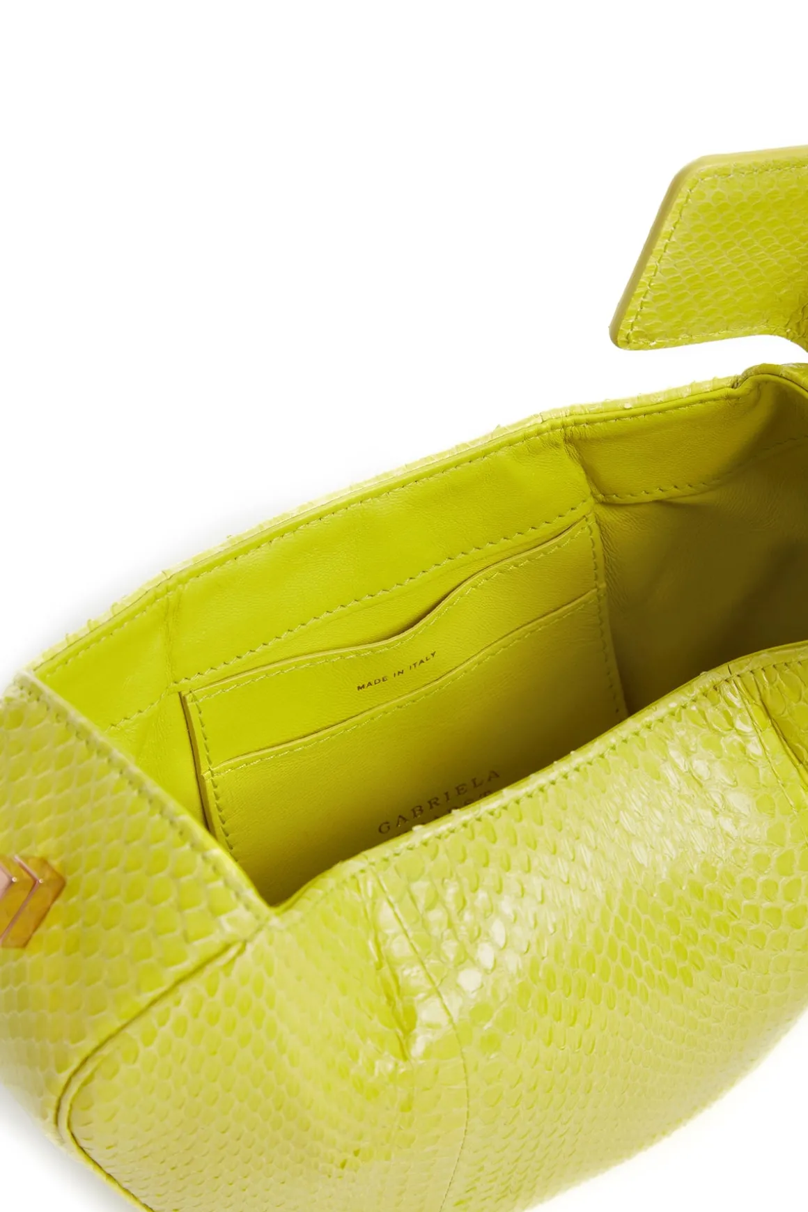 Demi Bag in Lime Adamite Snakeskin
