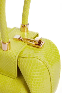 Demi Bag in Lime Adamite Snakeskin
