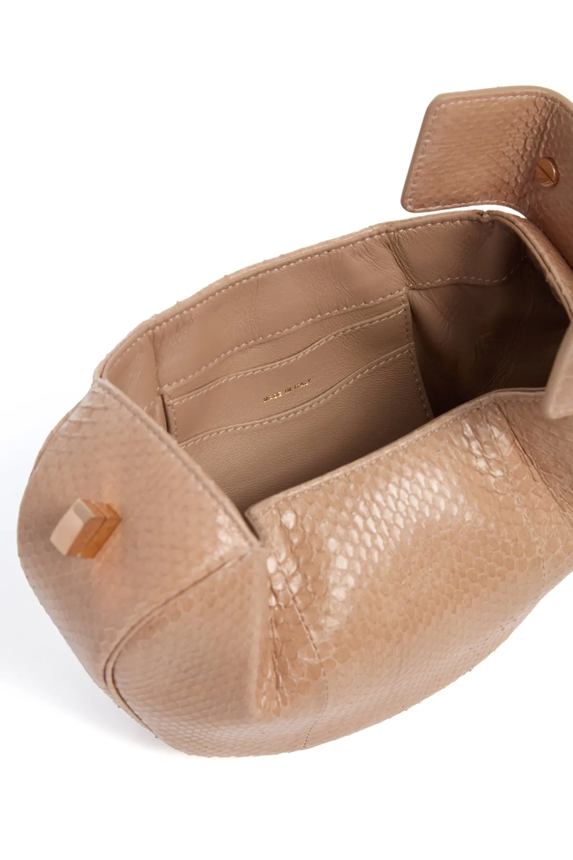 Demi Bag in Nude Snakeskin