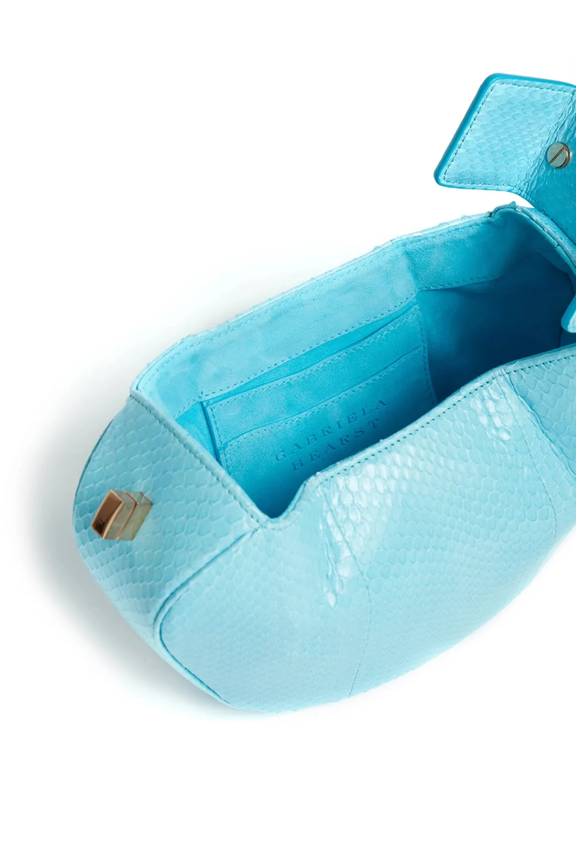 Demi Bag in Pale Blue Snakeskin