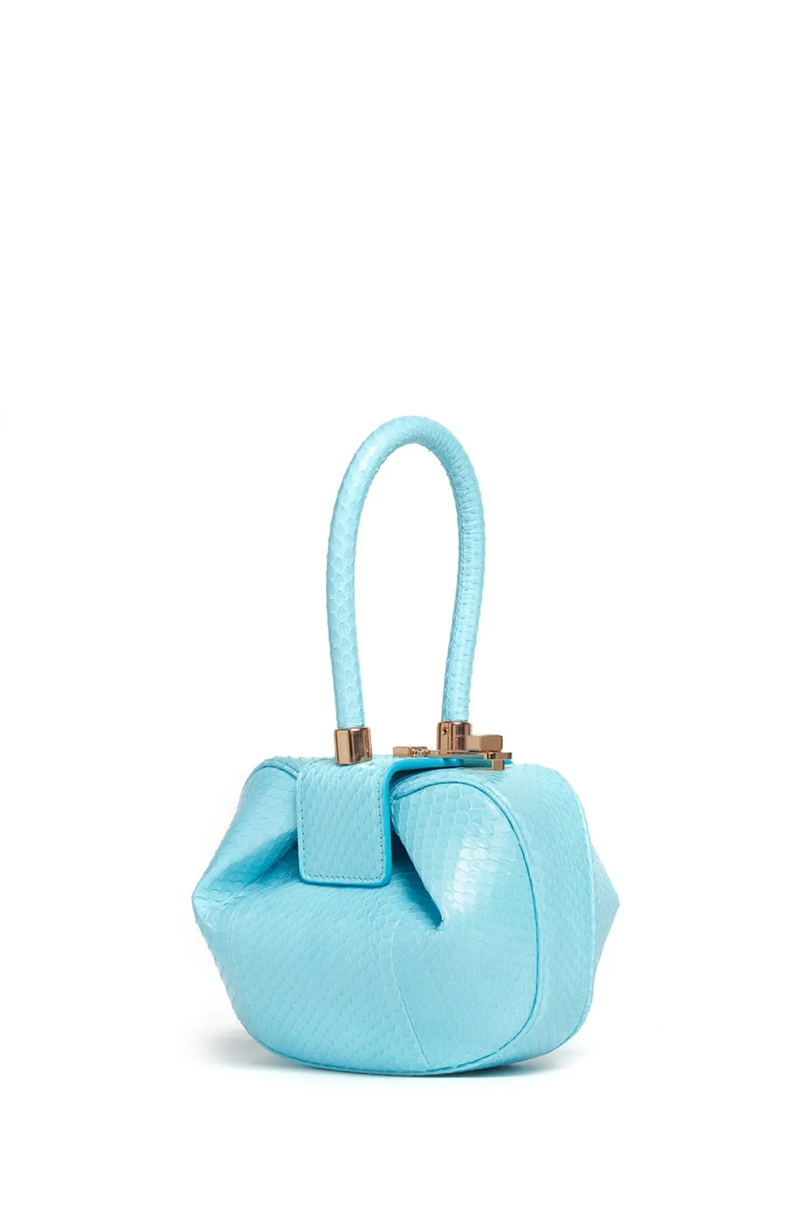 Demi Bag in Pale Blue Snakeskin