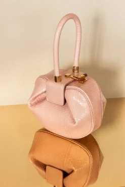 Demi Bag in Pink Snakeskin