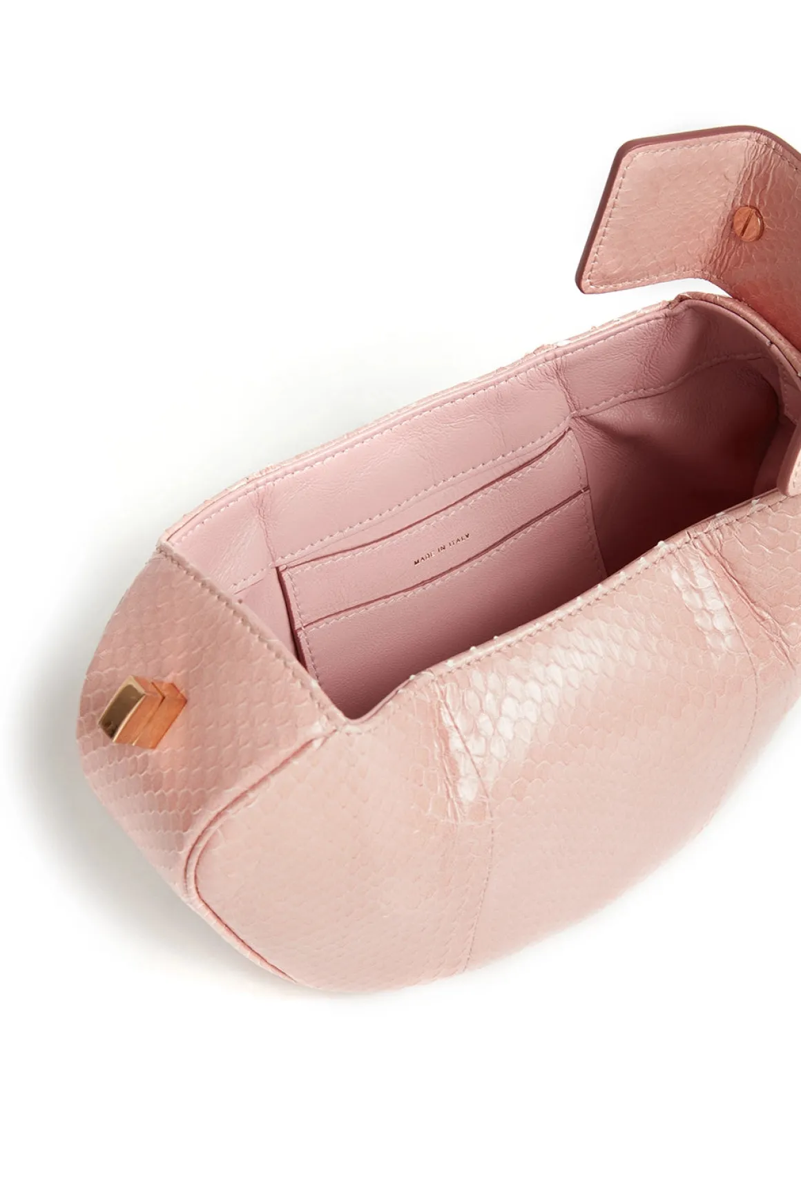 Demi Bag in Pink Snakeskin