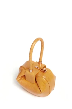 Demi Bag in Saffron Snakeskin