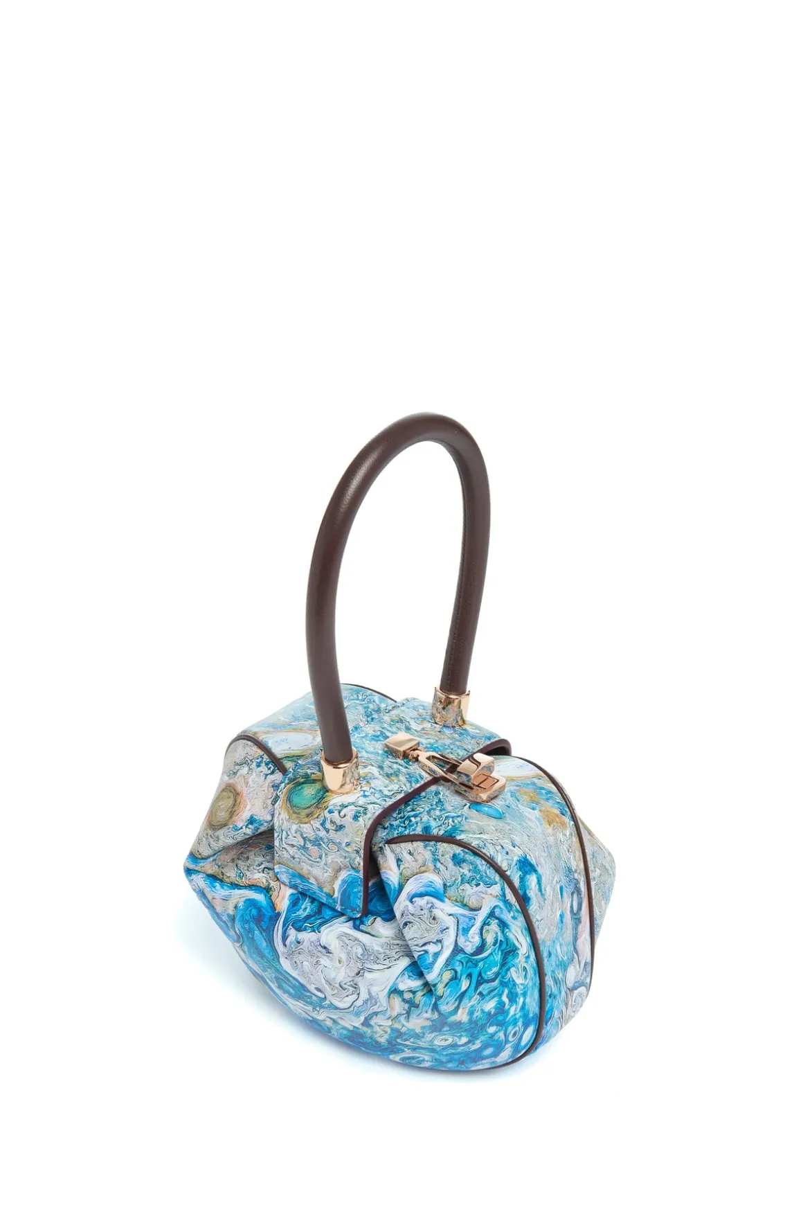 Demi Jupiter Bag in Painted Bordeaux Textured Leather