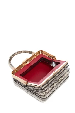 Diana Bag in Black & White Snakeskin