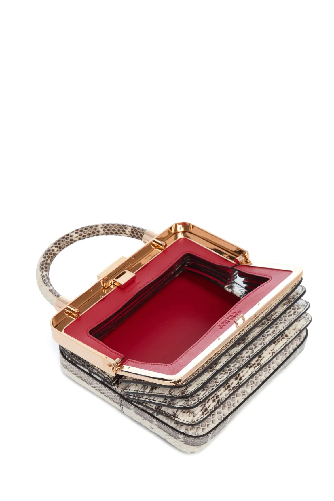 Diana Bag in Black & White Snakeskin