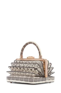 Diana Bag in Black & White Snakeskin