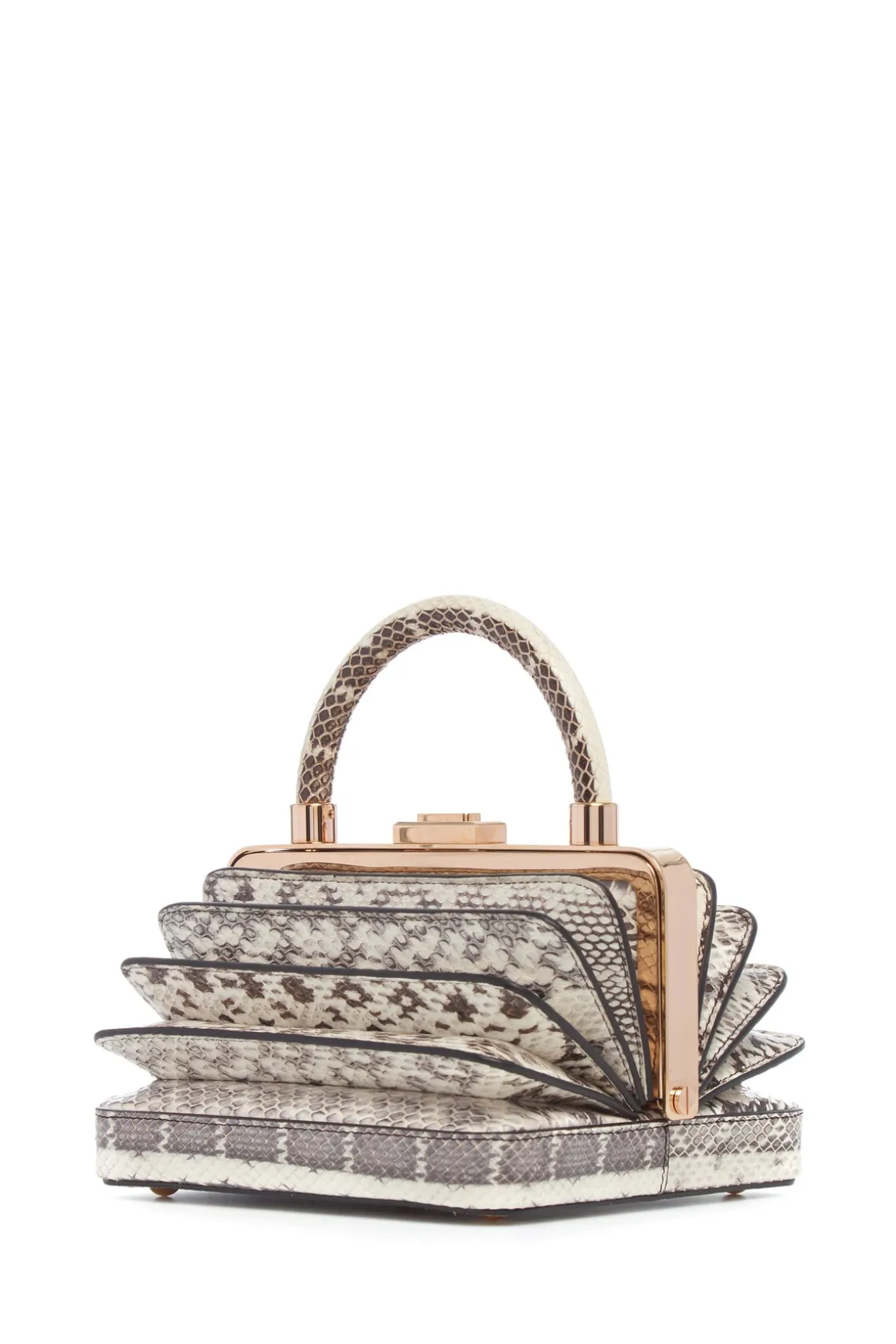 Diana Bag in Black & White Snakeskin