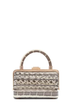 Diana Bag in Black & White Snakeskin