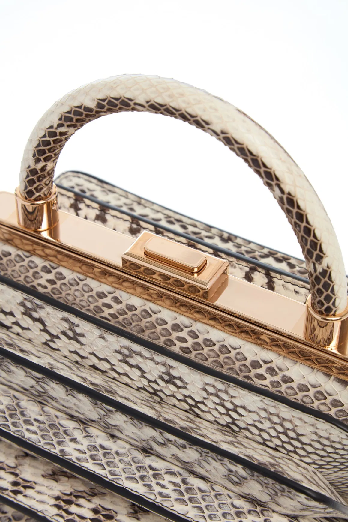 Diana Bag in Black & White Snakeskin