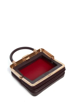 Diana Bag in Bordeaux Nappa Leather