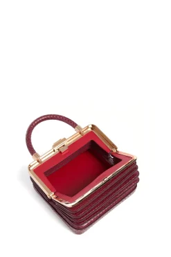 Diana Bag in Bordeaux Snakeskin