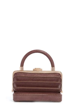 Diana Bag in Chocolate Snakeskin