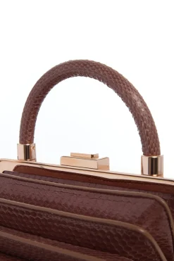 Diana Bag in Chocolate Snakeskin