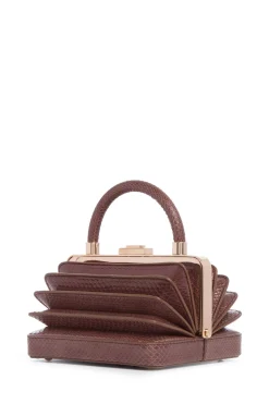 Diana Bag in Chocolate Snakeskin